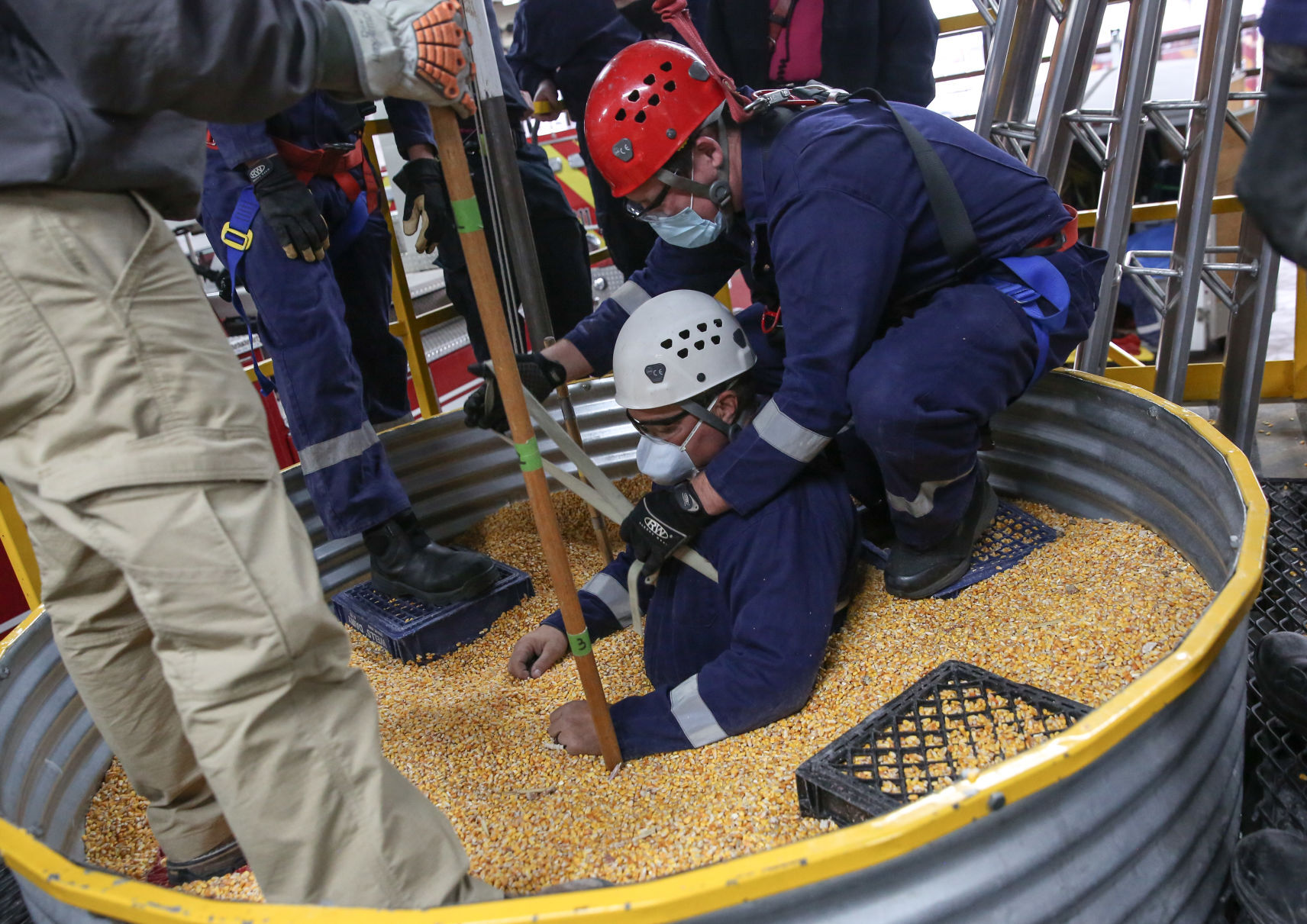 Mason City Fire Department grain bin training